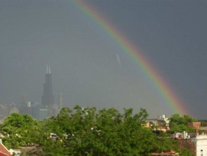 Barack Obama brings rainbows to Chicago
